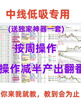 中线低吸神器&题材板块轮动跟庄首阴弱转强指标顺势突破箱体战法