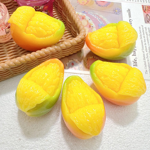 立体仿真芒果树脂配件奶油胶diy发饰头绳钥匙扣鞋花冰箱小材料批