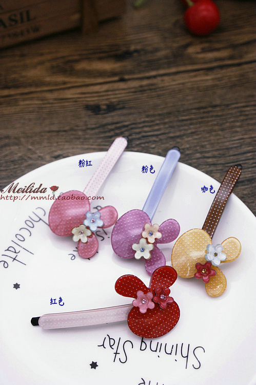 带钻一字夹子头饰