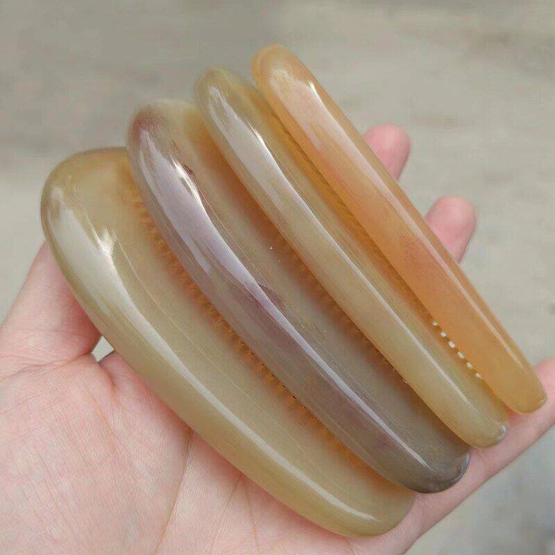 化妆按摩两用加厚牛角小胖梳绵羊角梳子按摩美发包包梳刮痧板梳子