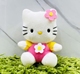 粉坐公仔挂件 日本SANRIO三麗鷗 KITTY絨毛吊飾 凱蒂貓