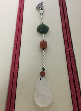 雕刻葫芦挂饰压襟长命锁