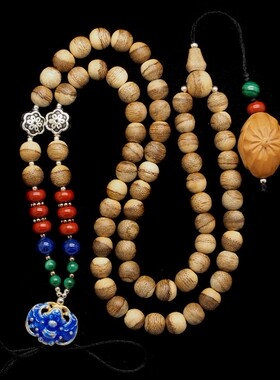 挂绳精品天然宝石925银沉香