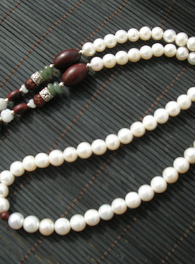 佛牌链复古民族风百搭天然珍珠