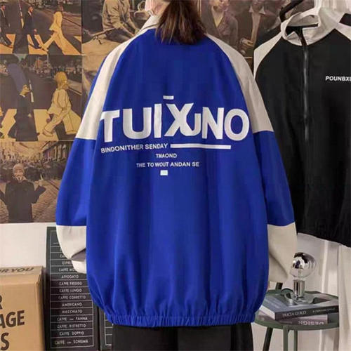 潮流休闲印花运动外套