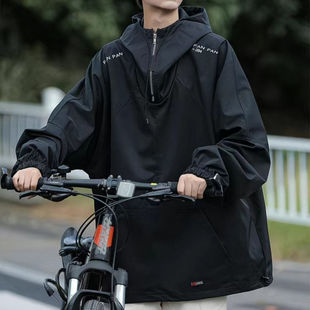 外套机能风连帽情侣服 套头夹克衫 25B11D1美式 潮牌冲锋上衣春秋季