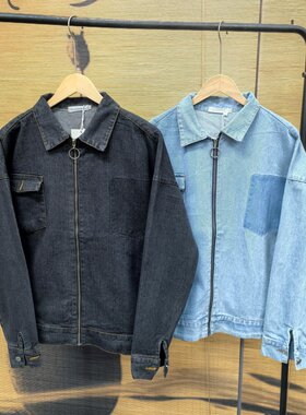 美式潮牌复古工装牛仔夹克