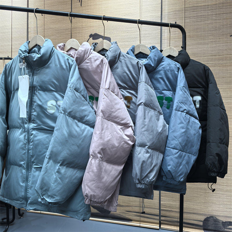 24B3B5冬季棉袄情侣立领潮流宽松棉服休闲保暖棉衣外套运动面包服