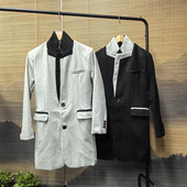 青年修身 商务休闲呢子风衣韩版 外套 秋冬新款 25C2B3毛呢大衣中长款