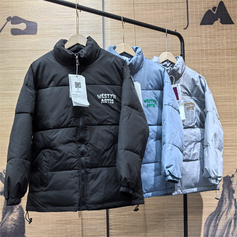 情侣款港风学生宽松棉袄