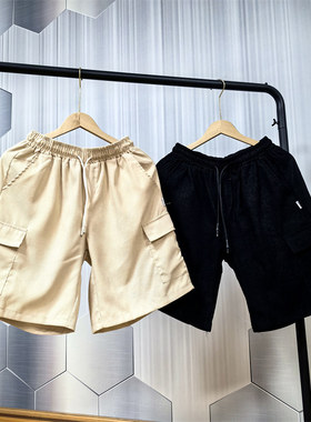 24C9A2夏季工装短裤港风潮流情侣多袋裤子美式宽松休闲百搭五分裤
