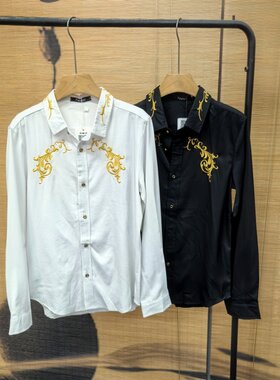 新中式国风刺绣长袖衬衫