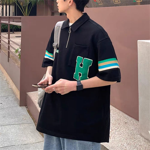 夏季潮牌ins港风POLO衫