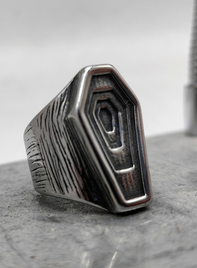 层次千层戒指钛钢哥特风中性风