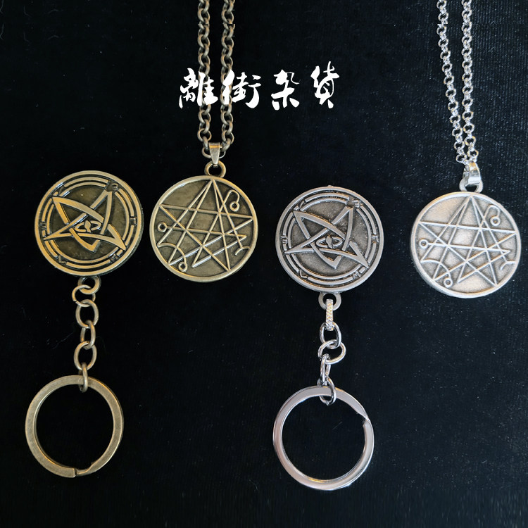 克苏鲁神话旧印吊坠男女潮流项链旧神召唤呼唤印记硬币挂件幸运币