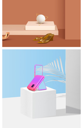 C4D风格小清新化妆品PSD背景