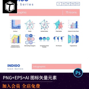 办公数据图形分析分类ppt会议图标统计ai图表商业矢量png素材设计