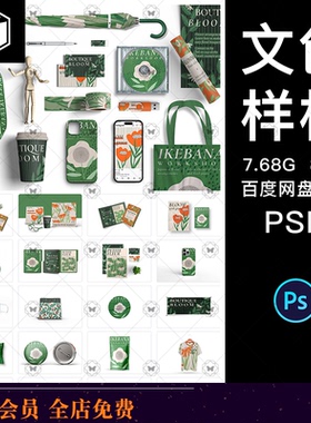 毕设作品企业公司文创VI效果展示PSD样机海报手机壳提案设计素材