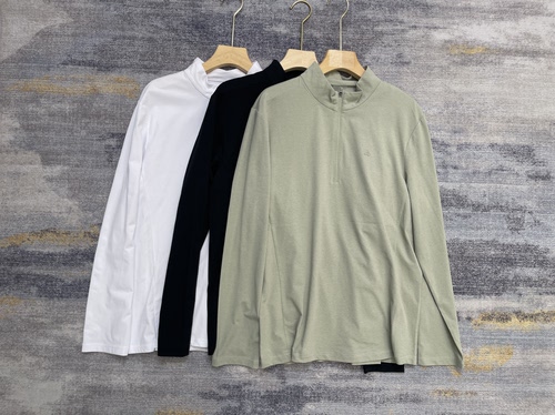 tho|路Zhe速干衣男秋冬长袖半拉链立领T恤吸湿排汗运动半开襟上衣