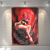 饰挂布 店背景墙装 可定制性感美女酒吧出租房间男生宿舍寝室服装 鞋
