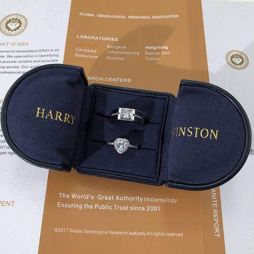 英国设计师TopWhit新款HW仿真钻戒HARRYWINSTON现场替代用男女活