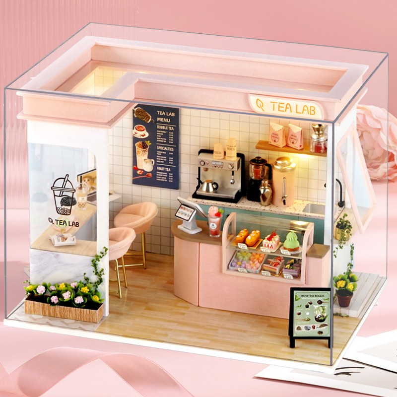 智趣屋微缩店铺拼装玩具模型