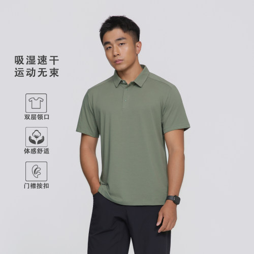 男士半袖T恤polo衫透气休闲棉混纺轻薄面料立体剪裁 | 都叫我老盖