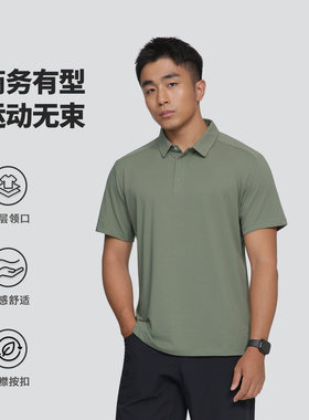 男士半袖T恤polo衫透气休闲棉混纺轻薄面料立体剪裁 | 都叫我老盖