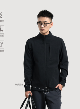 SJ针织夹克芯吸速干吸湿排汗立领立体剪裁休闲 | 都叫我老盖