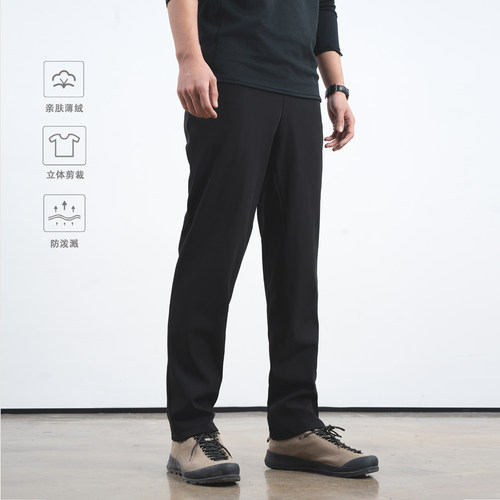 一片式剪裁防风防泼溅加绒长裤男士休闲运动裤秋冬 | 都叫我老盖