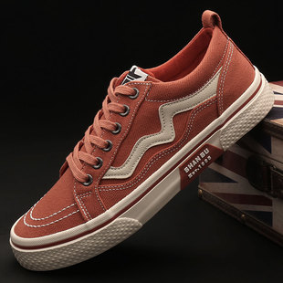新款 2024春季 男士 散步鞋 23101初卓闪步男鞋 低帮透气帆布鞋 帆布鞋