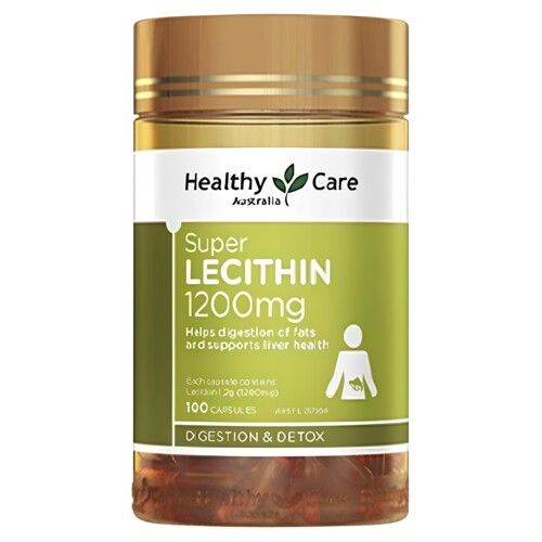 HealthyCare澳洲原装进口大豆卵磷脂软胶囊1200mg100粒健康