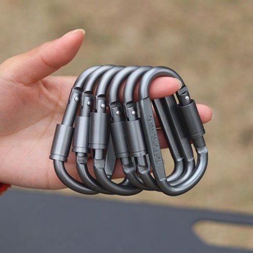 高品质加粗8CM带锁D型登山扣快挂