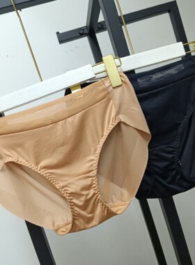 就是捡漏～出口韩国原单中低腰网纱拼接无痕净版女三角内裤牛奶丝