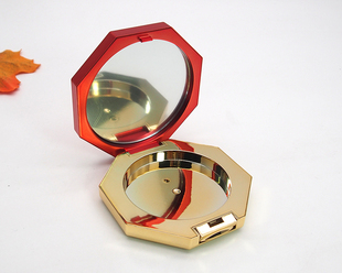 e大饼便携装粉饼替换盒钻石高光盒带镜高光空盒DIY腮红分装盒压盘