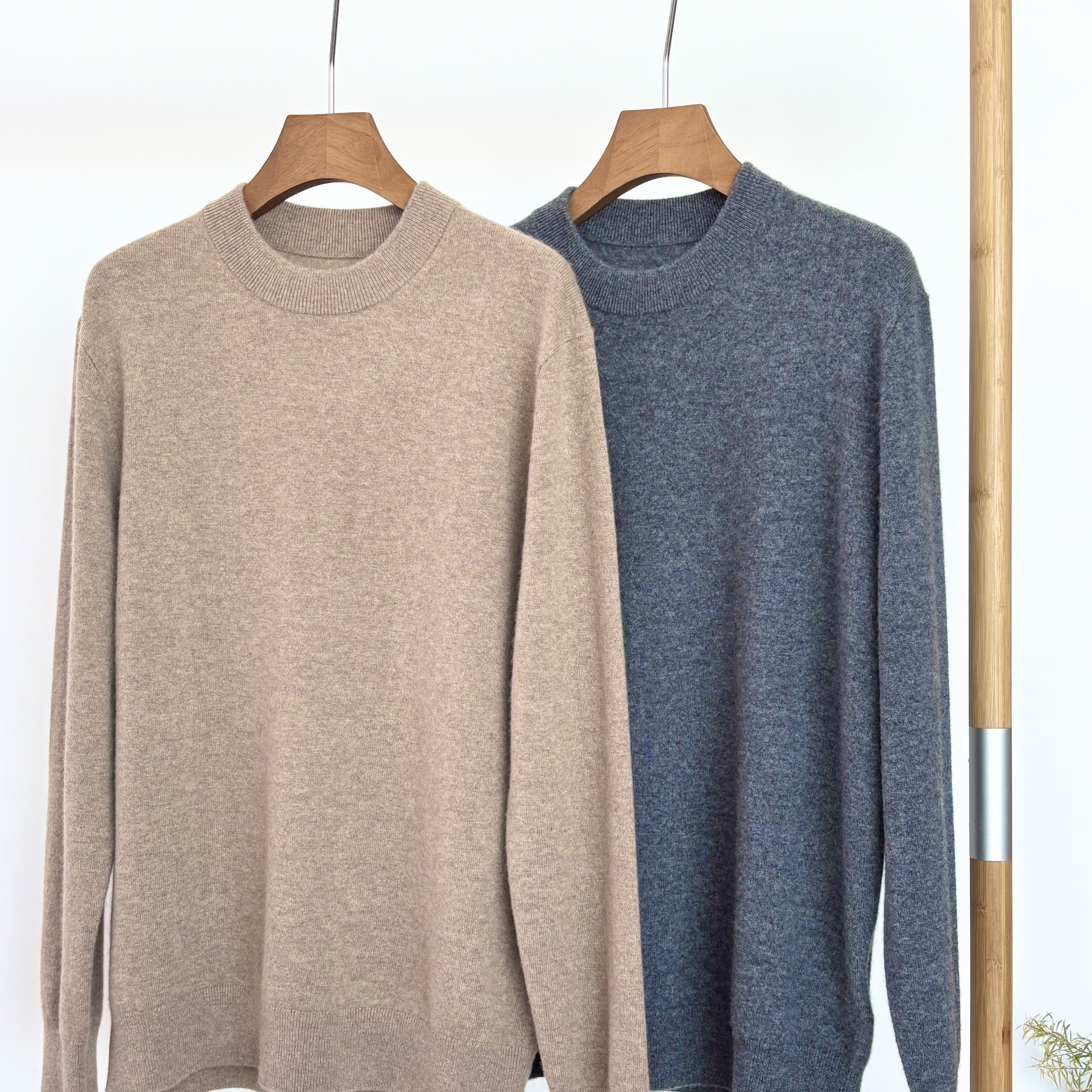 再经典不过的款式~~年年爆卖！男式100山羊绒圆领秋冬套头羊绒衫