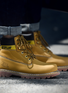 冬季工装鞋男真皮休闲皮鞋户外登山鞋男靴高帮鞋大头鞋女靴子防水