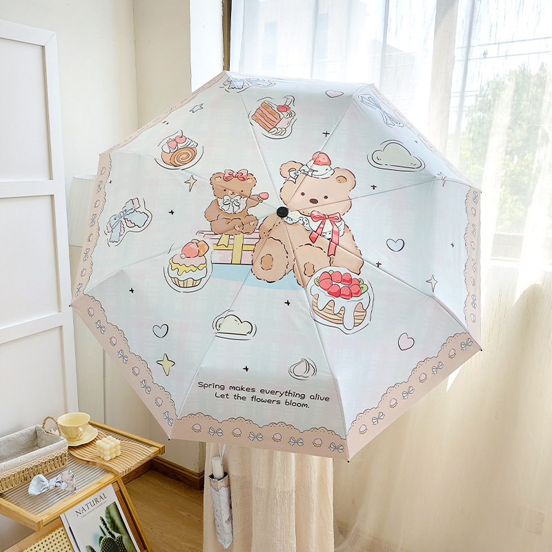 折叠雨伞女可爱高颜值晴雨两用伞遮阳伞太阳伞学生防晒伞手动图片