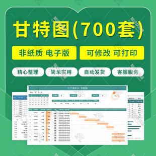 企业项目任务管理进度表工作计划表甘特图Excel表格电子版文件