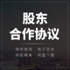 企业公司创始人股东合伙入股合作合同协议书模板范本方案框架