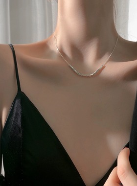 S925纯银项链2025新款女夏高级设计感轻奢小众情人节礼物送女友