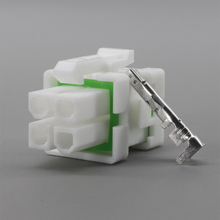 4P汽车连接器5557端子接插件直针电线连接器4芯铜电脑公母对接件