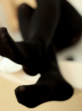 2件包邮天鹅绒100D黑色连裤袜浓黑无反光JK袜子厚黑美学加长加肥