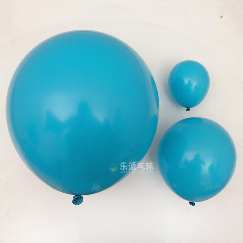 流行5寸/10寸/12寸/18寸湖蓝圆形气球 毕业开学典礼婚庆婚房布置