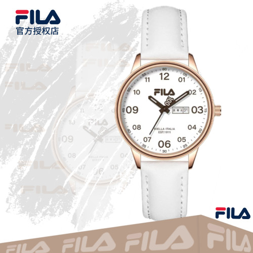FILA 斐乐考试专用真皮表带手表走时精准可带进考场考公表 6792