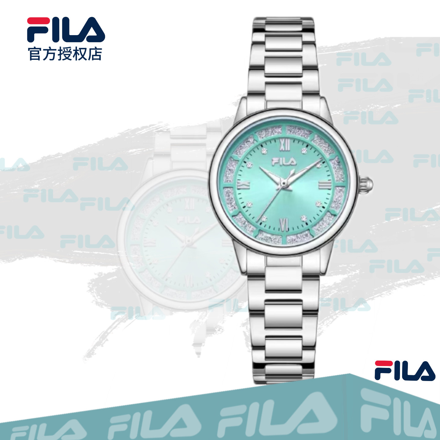 FILA斐乐女款手表轻奢小众小圆表送女生朋友生日礼物闺蜜礼盒6647