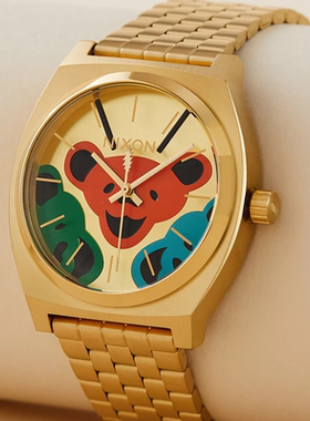 代购Nixon尼克松跳舞小熊联名款 滚石乐队联名款男女小金表A1341