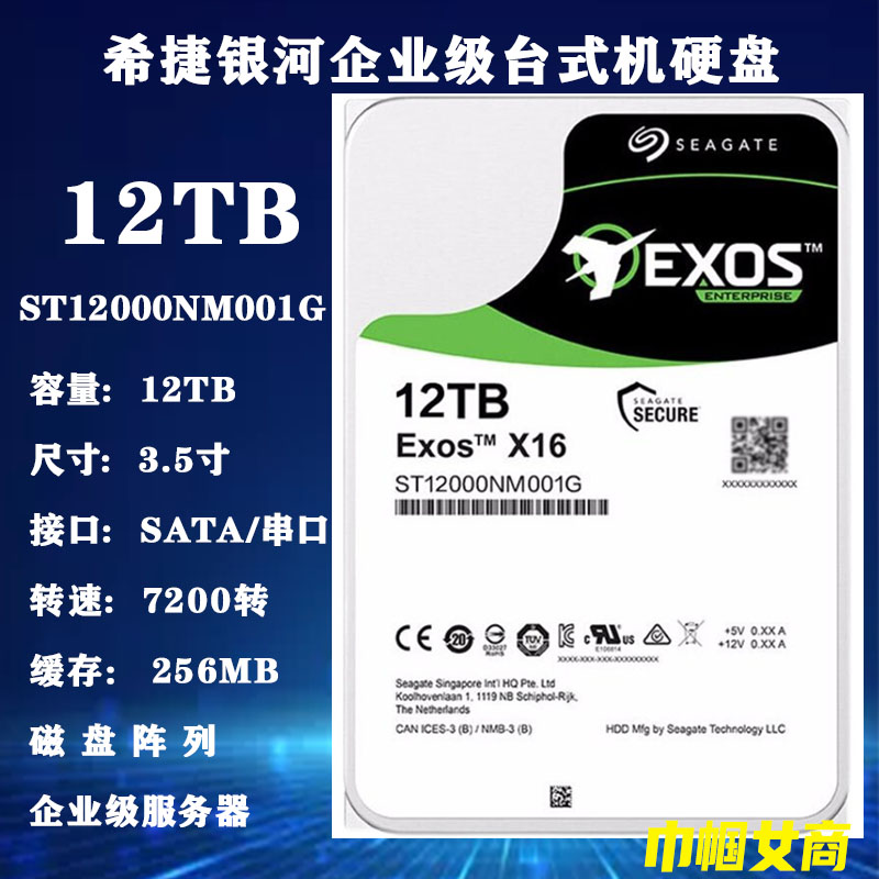 12T硬盘银河企业级希捷服务器NAS