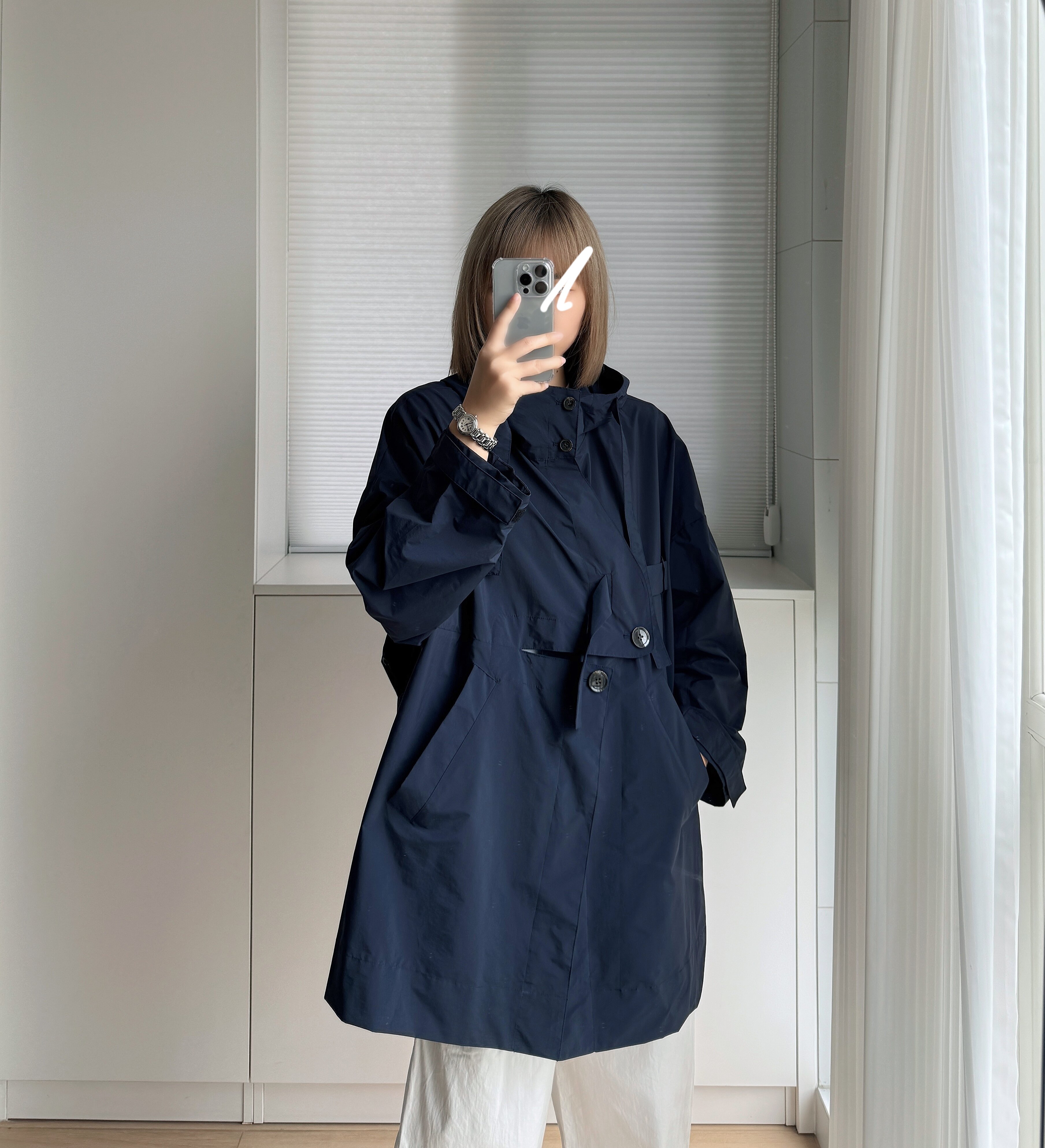 汪汪酱的私服新款休闲户外连帽风衣宽松显瘦百搭A字版工装外套女