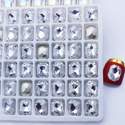 尖底美甲钻8*10长方八角K9指甲饰品方块钻穿戴甲材料包甲片贴钻,彩妆/香水/美妆工具,美甲工具,淘宝优惠券,粉丝福利购,淘宝优惠卷